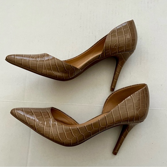 Jessica Simpson JP- Lovvy
heel in Croc Patent Leather Crystal Taupe Size 9.5 M - Picture 4 of 7